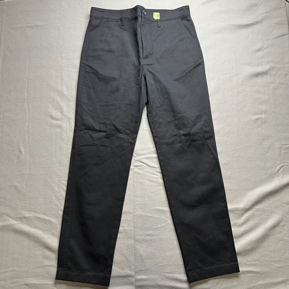 Longchamp Chino Pants Men's Size 40 Black Straight Leg 100% Cotton Slash Pocket